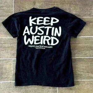 Vintage Harley Davidson Black T-Shirt Texas Cowboy Small “Keep Austin Weird”